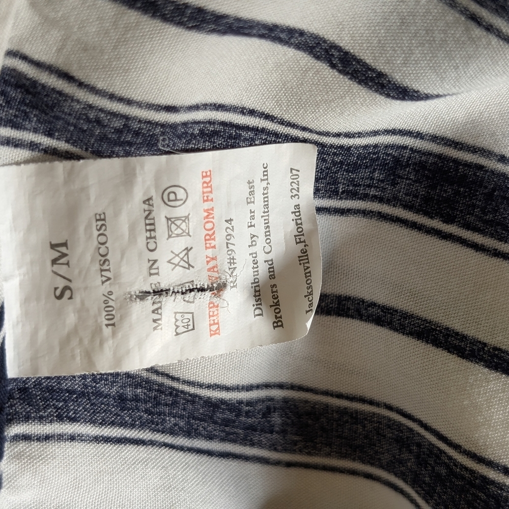 Gianni Bini Lookalike Navy/White Striped Tank Strap Maxi Dress Women's S/M - Picture 5 of 5